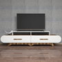 Hanah Home Soporte para TV Flora - Nogal, Blanco